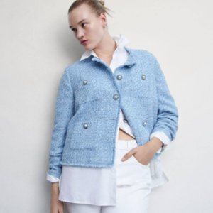 NWT Mango Pocket Tweed Jacket